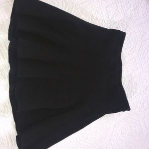 Black Pleaded mini Skirt